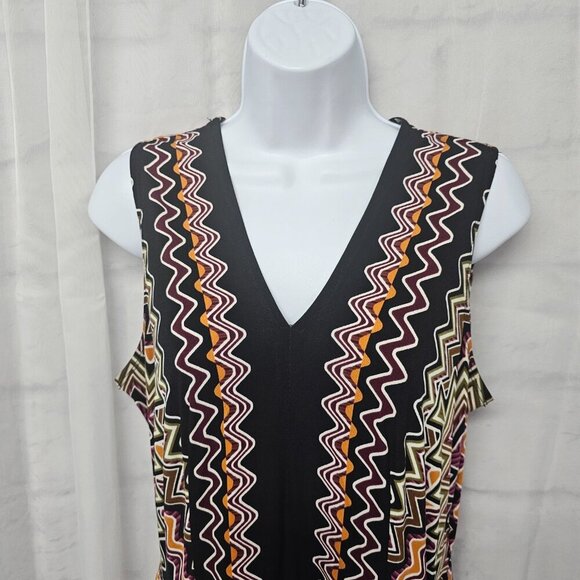 Dressbarn Dress Retro Asymmetrical Sleeveless Black Grunge 8 - Picture 3 of 15